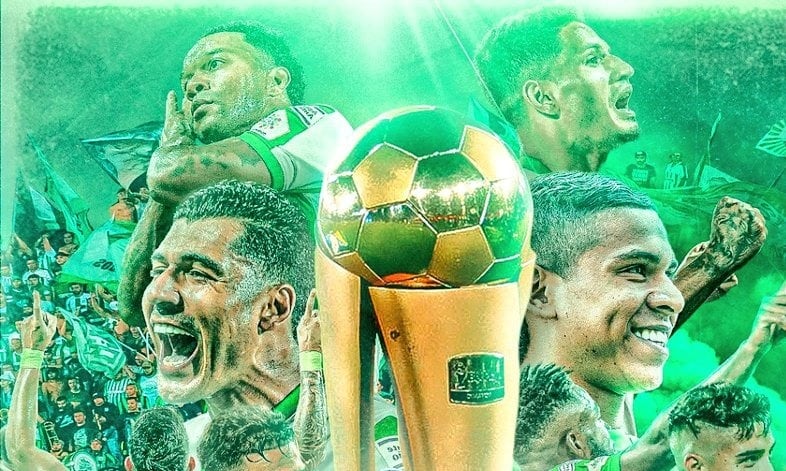 Atlético Nacional se ha consagrado 18 veces campeón d e la liga del fútbol profesional colombiano - crédito @NOTICIASDEVERDE/X