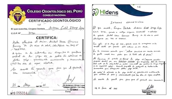 Según el certificado odontológico incorporado al expediente, el paciente fue diagnosticado con una “Fractura Vertical de la pieza 15”.