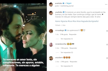 Anahí de Cárdenas dedica un emotivo mensaje a su novio. (Foto: Instagram)