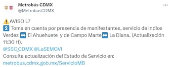 El servicio se encuentra parcialmente