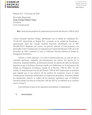 El texto remitido por el