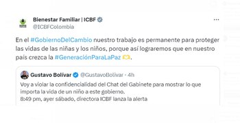 El ICBF reaccionó a la