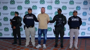 Las autoridades retuvieron en Pereira a Edwin Orlando Ramírez Rodríguez por delitos de usura y lavado de activos vinculados a la justicia brasileña - crédito @PoliciaPereira / X