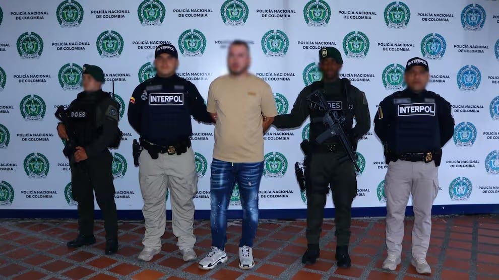 Las autoridades retuvieron en Pereira a Edwin Orlando Ramírez Rodríguez por delitos de usura y lavado de activos vinculados a la justicia brasileña - crédito @PoliciaPereira / X