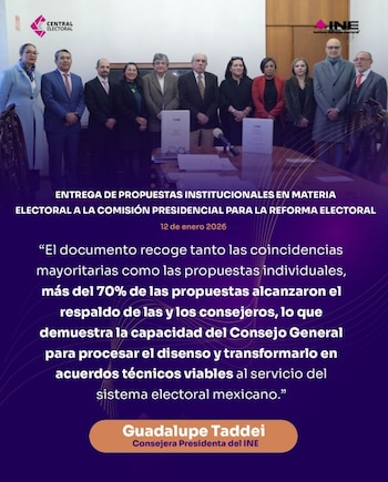 El INE entregó un paquete