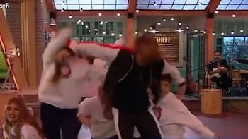 El blooper de Marcos con Romina mientras bailaban una coreografía de Gran Hermano