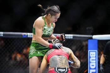 La reaparición de Jáuregui ocurre después de su último combate disputado ante la brasileña Ketlen Souza. (Foto: Stephen R. Sylvanie-Imagn Images)