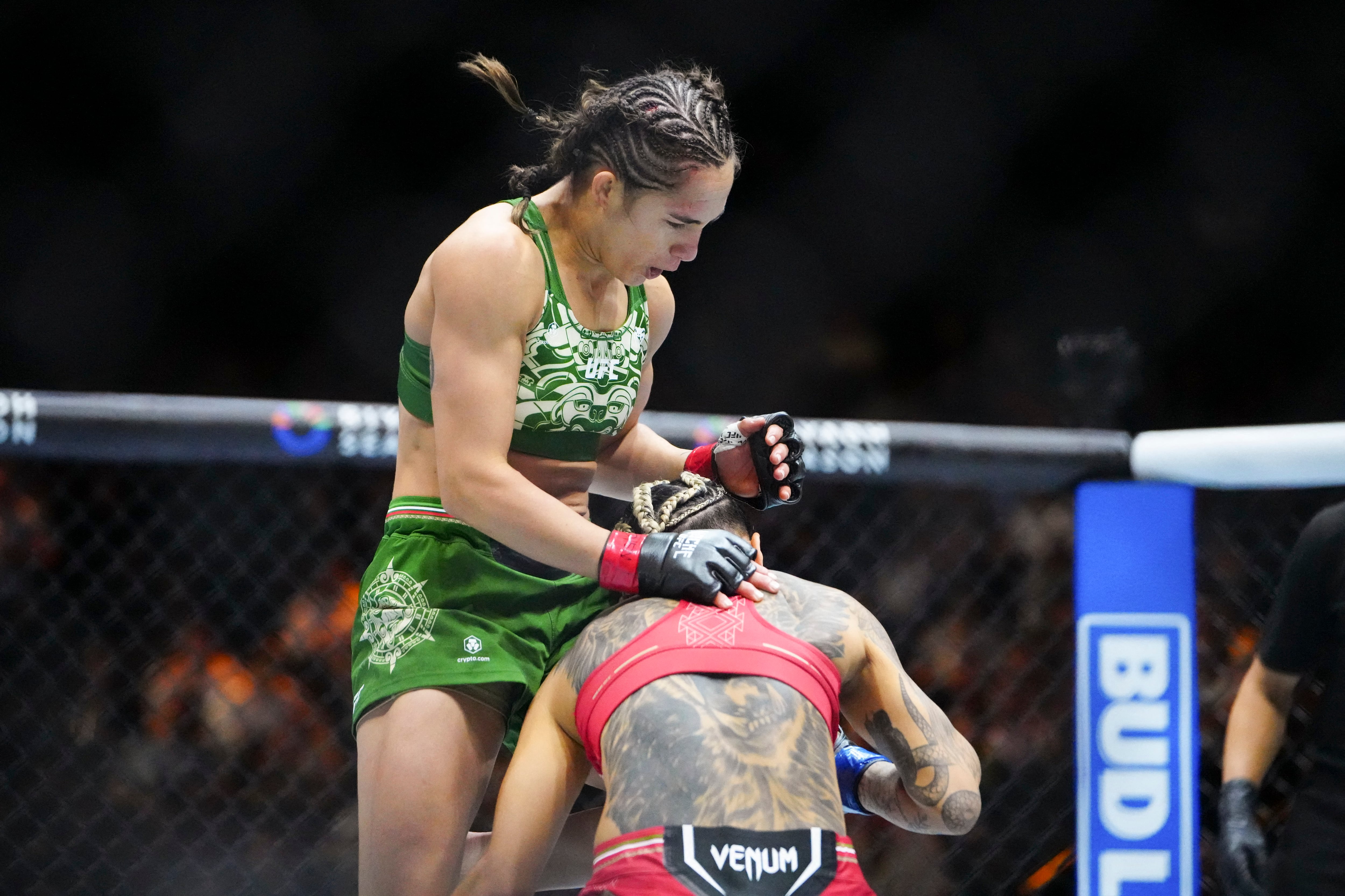 La reaparición de Jáuregui ocurre después de su último combate disputado ante la brasileña Ketlen Souza. (Foto: Stephen R. Sylvanie-Imagn Images)