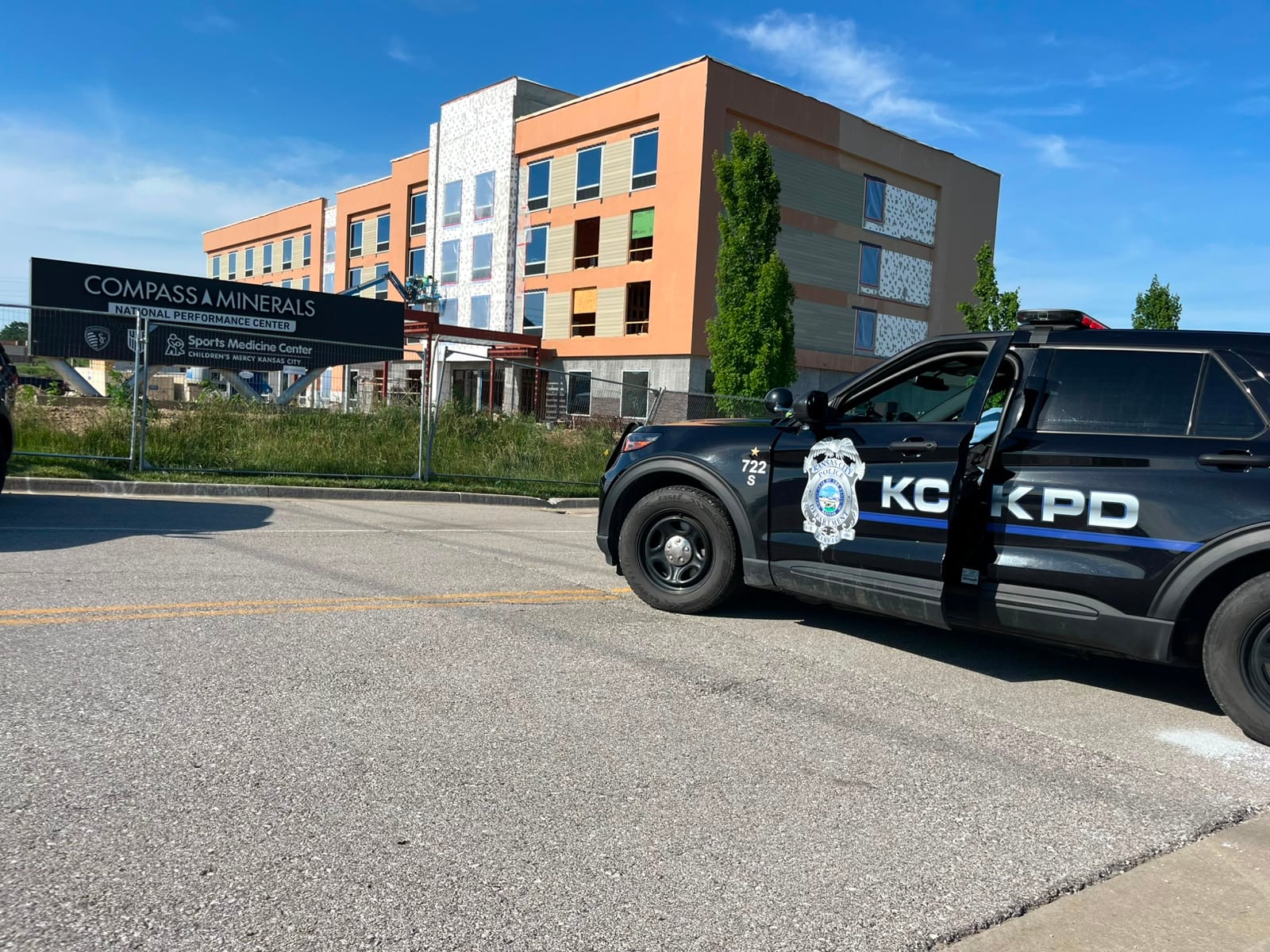Fuerte custodia policial en el predio de la selección argentina en Kansas City