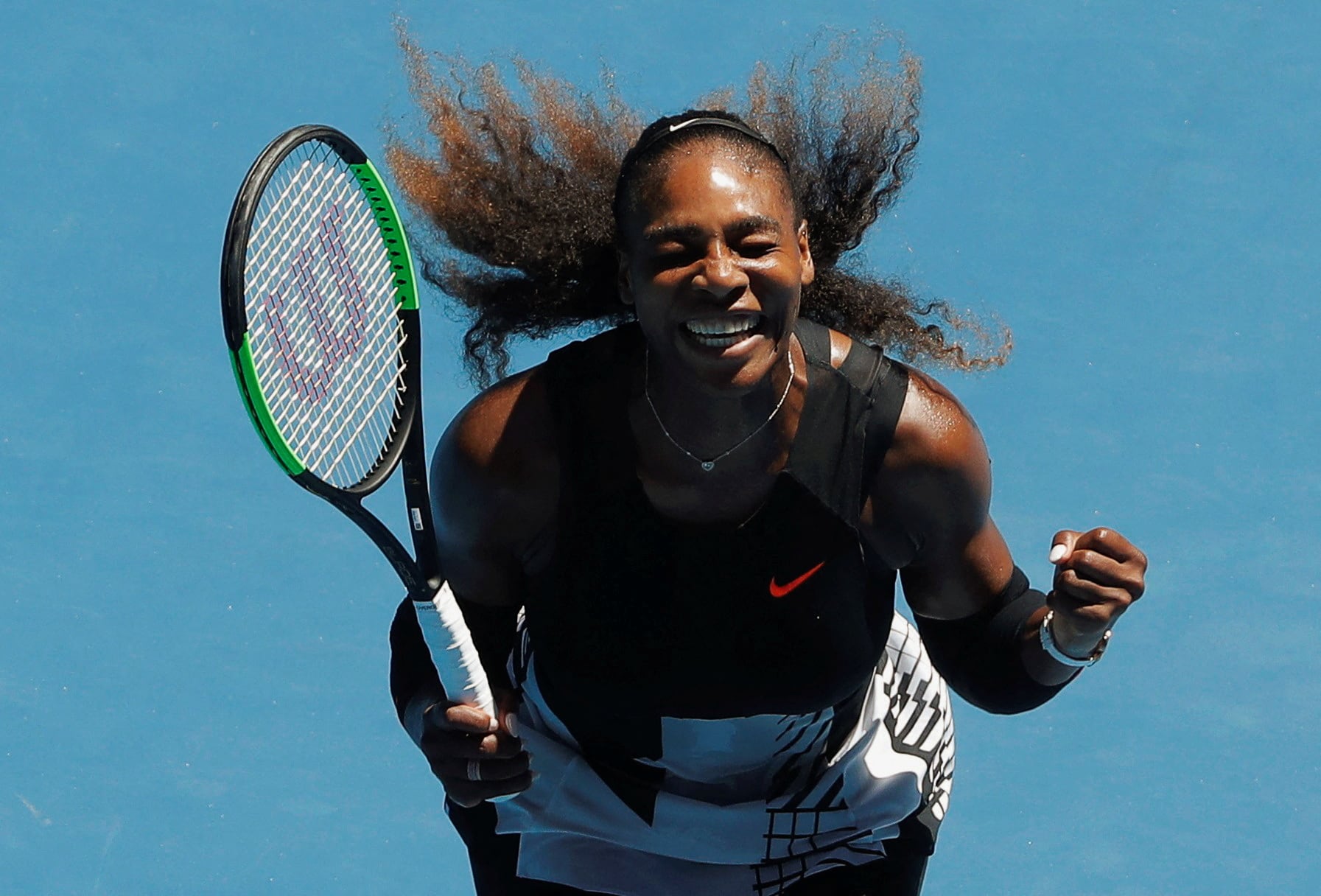 Serena Williams ganó el Abierto de Australia 2017 mientras estaba embarazada de siete semanas, un hito en la historia del tenis femenino (REUTERS/Jason Reed)