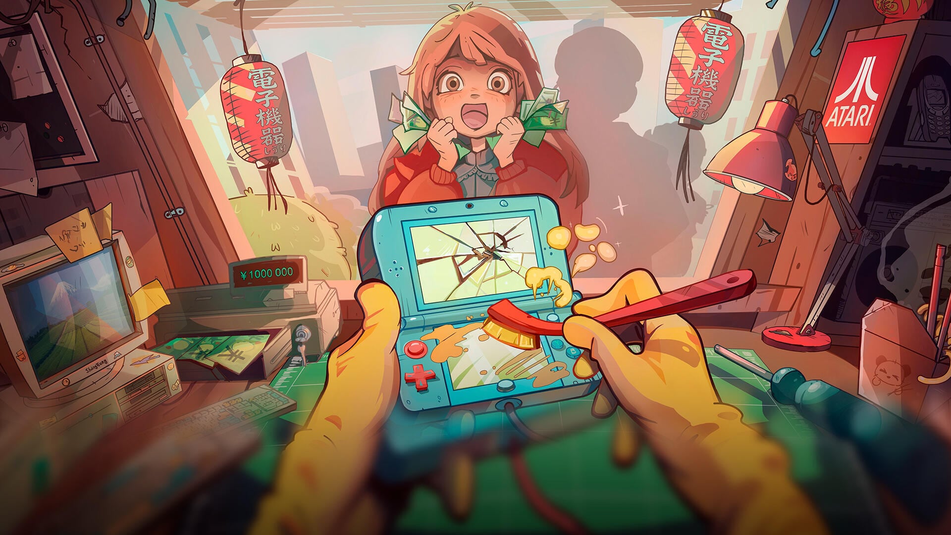 ReStory permite a jugadores gestionar un taller de reparación en la Japón de 2000, con Atari incluido