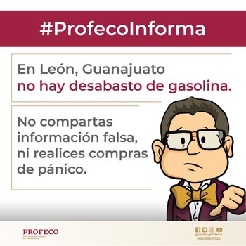 Profeco informó que no hay