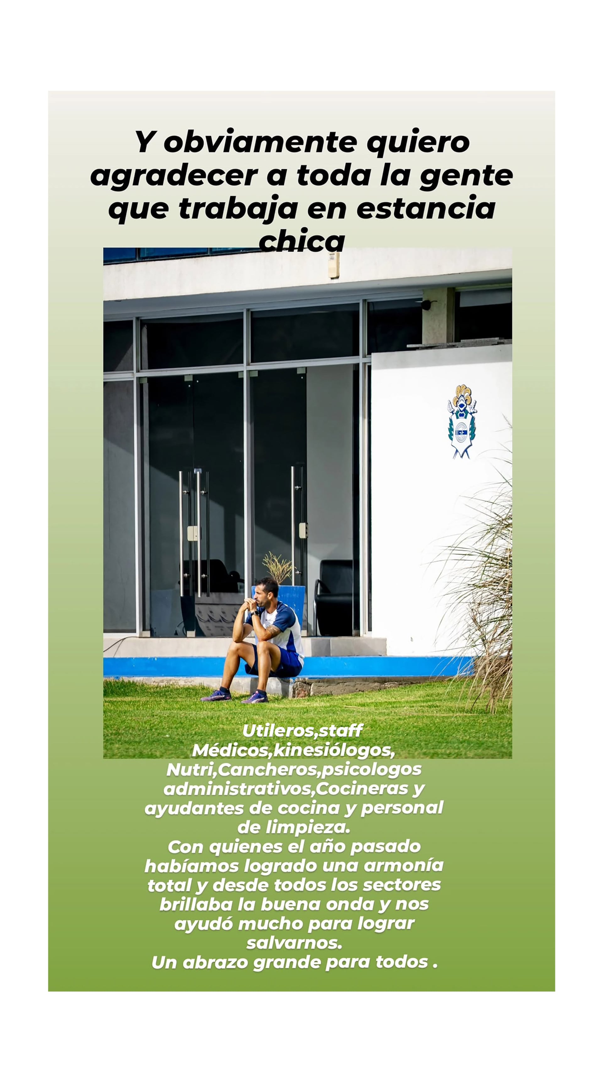 El agradecimiento de Zaniratto a los trabajadores del Lobo (@ferluchozaniratto)