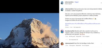 Foto captura de uno de los últimos post en Instagram de Edson Vandeira.
