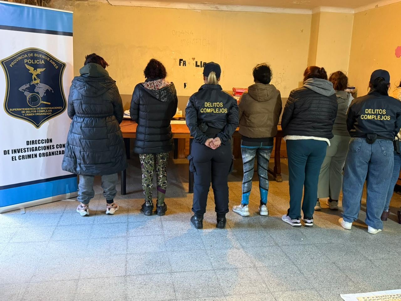 Varias de las mujeres detenidas en los allanamientos