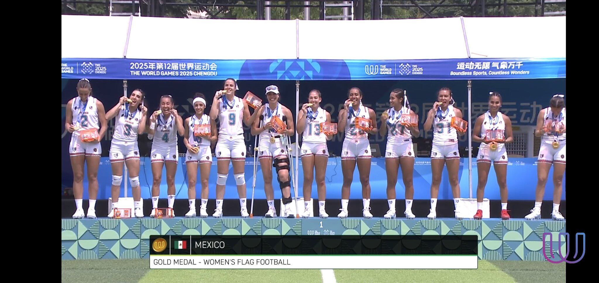 El conjunto azteca se llevó la presea dorada en una de las finales más emocionantes de los World Games. (Captura de pantalla)