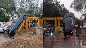 Automóvil de lujo se accidentó