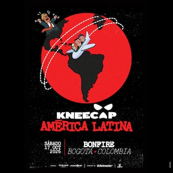 A pré-venda do show Kneecap na Colômbia será aberta no dia 23 de julho com código enviado pelo artista e as vendas gerais começarão no dia 24 de julho - crédito cortesia de Páramo Presenta