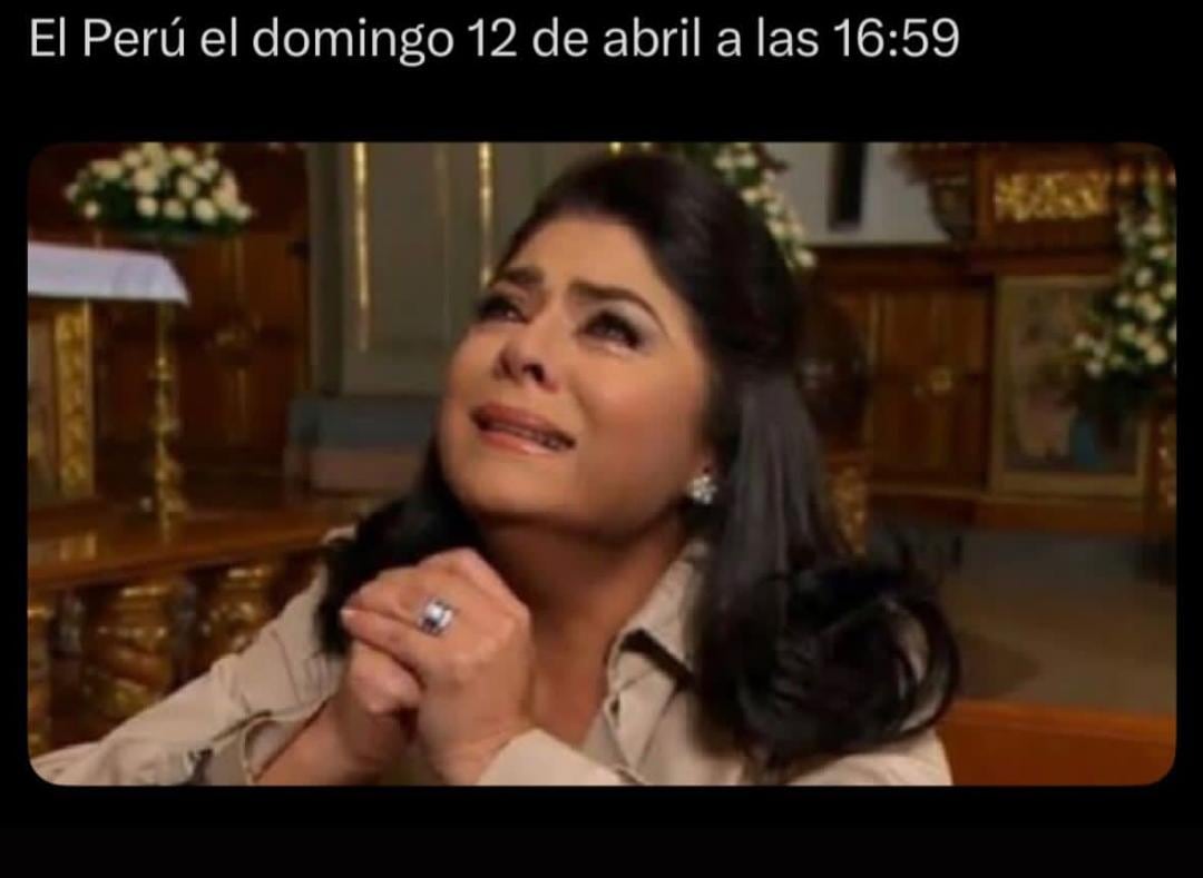 La imagen de una mujer llorando y rezando se convirtió en un meme popular para expresar la tensión durante la jornada de las Elecciones Perú 2026.