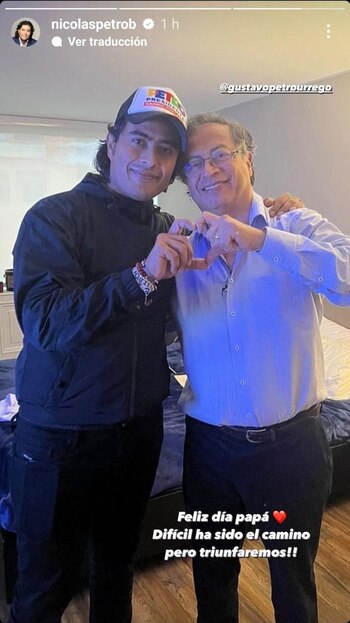 Mensaje de Nicolás Petro en el día del padre