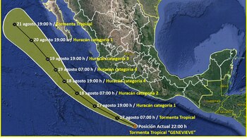 Se forma tormenta tropical “Genevieve”: