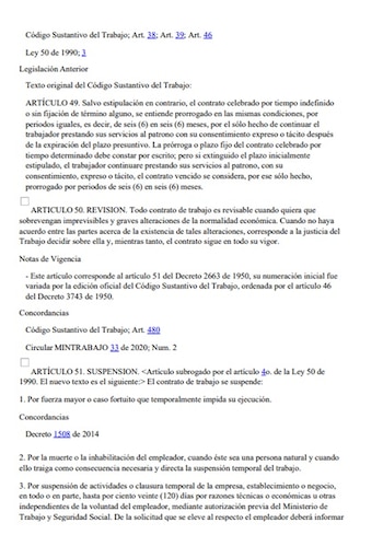 O artigo 51.º do CST estipula, entre outras coisas, que o contrato de trabalho seja suspenso por motivo de força maior ou por acontecimento inevitável que impeça temporariamente a sua execução - crédito CST