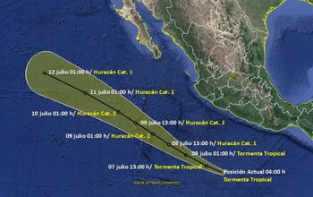 La tormenta tropical Cristina afectará a los estados del occidente de México