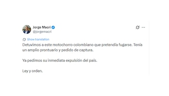 Motochorro capturado Jorge Macri