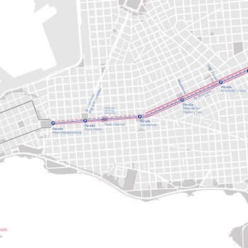 BRT en Avenida 18 de Julio. Esquema general de circulación