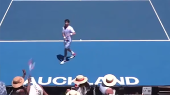 Un tenista golpeó a una