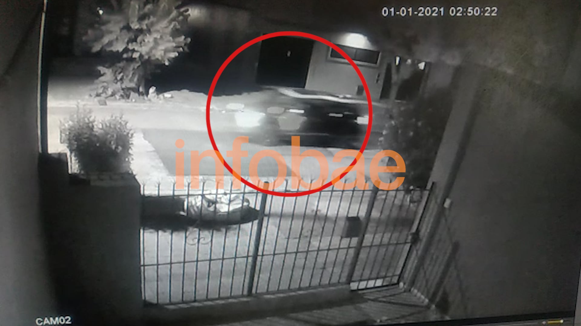 Cámaras de seguridad captaron el auto donde viajaban Buzali y Píparo en la madrugada del 1° de enero de 2021