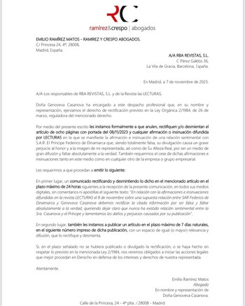 Genoveva Casanova compartió en sus