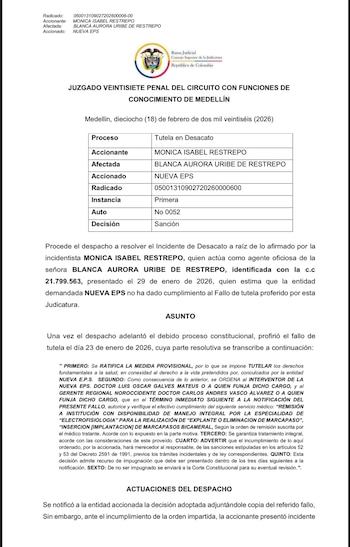 El Juzgado Veintisiete Penal del