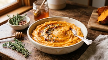 Receta de puré de batata con miel, rápida y fácil