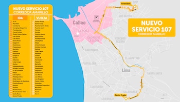 Paraderos de la Ruta 107