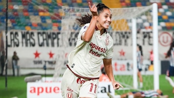 Pierina Núñez, goleadora solvente. - Crédito: Liga Femenina