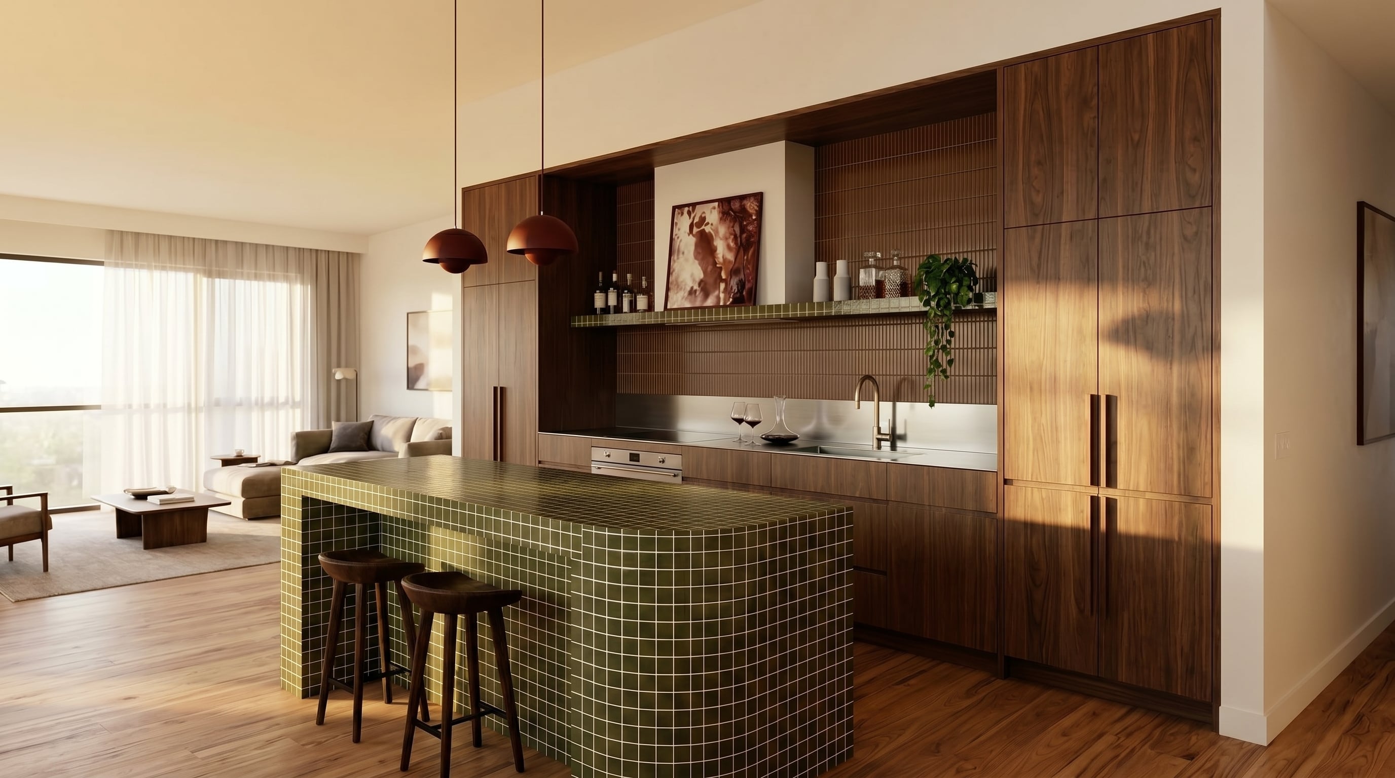Los materiales sostenibles como la madera natural marcan la tendencia en el diseño de interiores. (Imagen Ilustrativa Infobae)