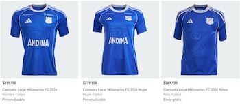 Las camisetas de Millonarios para