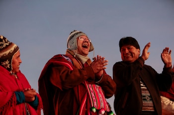 Evo Morales y Luis Arce