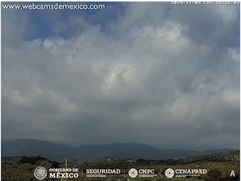 Imagen 1: Volcán Fuego de Colima, 13:31 h (hora local).