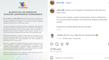 TV Azteca comunicado -México- 16 julio