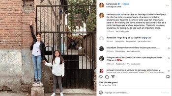 La actriz visitó la casa