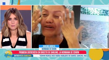 Darling Arrieta, en directo en 'Así es la vida' con Sandra Barneda. (Mediaset España)