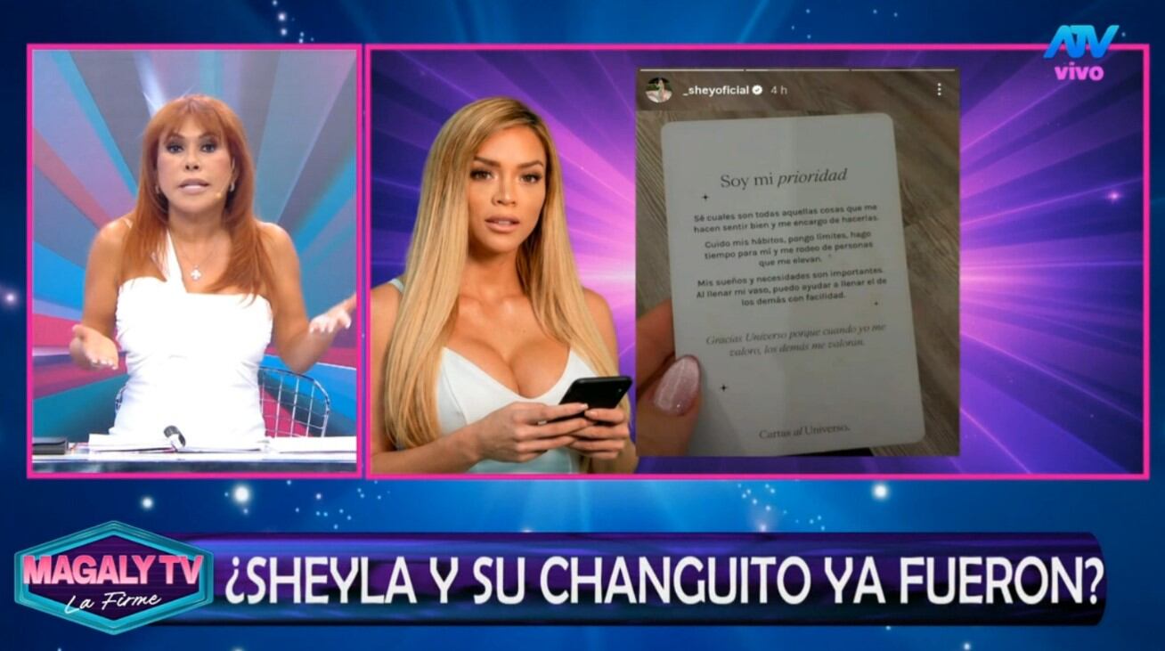 Sheyla Rojas en el ojo de la tormenta: los posts que encendieron las alarmas de ruptura. ATV / Magaly TV La Firme.