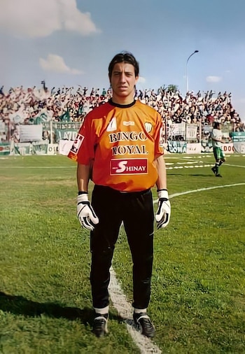 Romero, como arquero del Deportivo