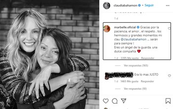 Post en Instagram de Claudia