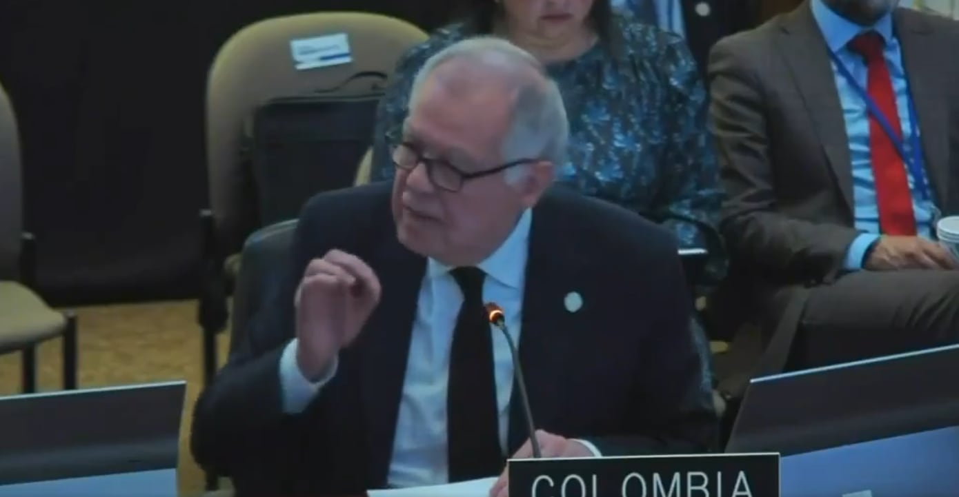 Ordóñez ya había ocupado la representación de Colombia ante la OEA durante el Gobierno de Iván Duque y regresó al cargo con la administración de Abelardo de la Espriella, después de entregar sus nuevas cartas credenciales - crédito OEA