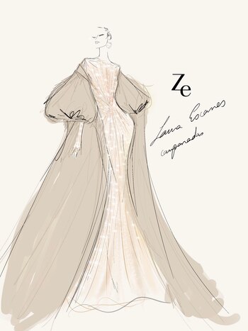 Boceto del diseño de Laura