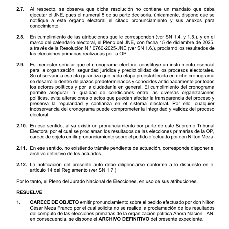 Resolución del JNE
