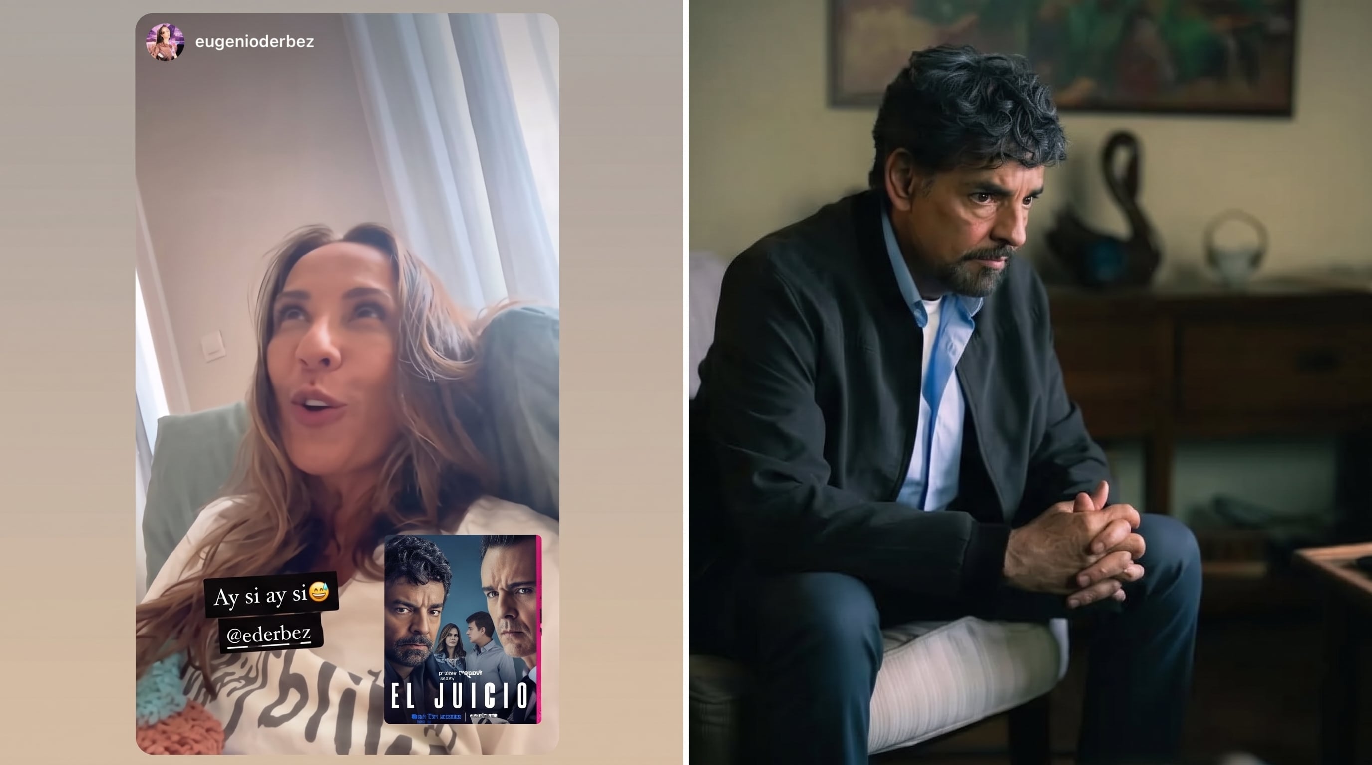Duval profundizó en lo que, según ella, distingue la interpretación de Derbez: “Sus pausas, sus tempos, sus caras, su expresión corporal, esta verdad del personaje, de cuando el personaje te toma” (Captura de pantalla/Instagram/Prime Video)